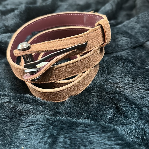 Emporio Armani NWT Light brown soft skinny belt size 42 - Picture 3 of 8